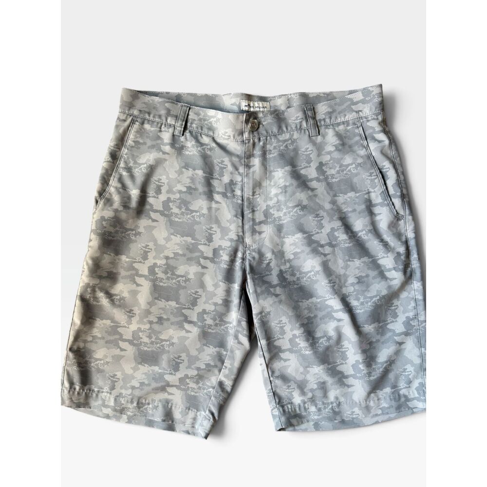 Peter Millar Camo Shorts – Gale Gray - Size 32